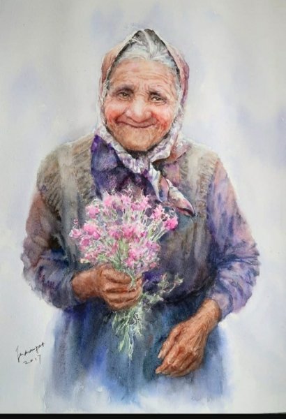 Старушка картина