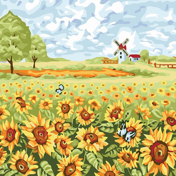 Menglei картина по номерам "Солнечный берег" 40x50 см