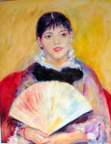 Пьер Ренуар девушка с веером