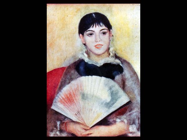 Клод Огюст Ренуар девушка с веером