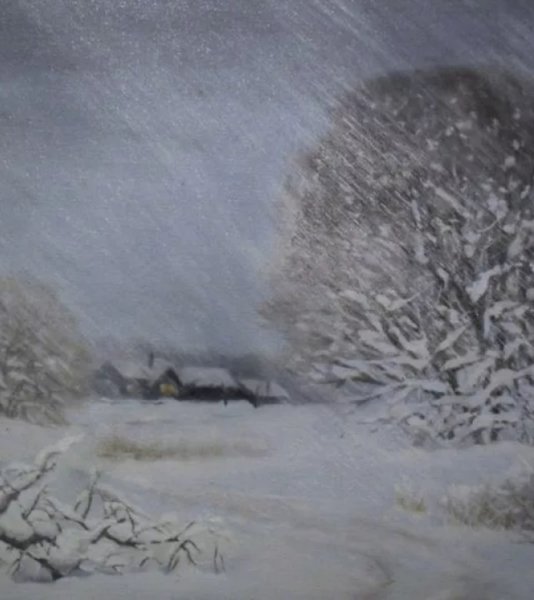 Зимняя буря живопись