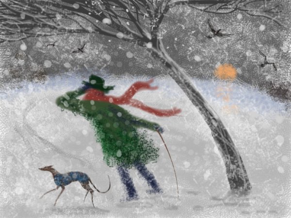 Рисование метель