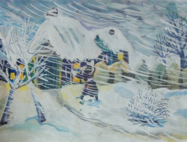 Картина вьюга для детей