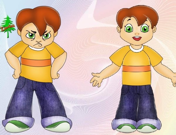 Юноша мультяшный