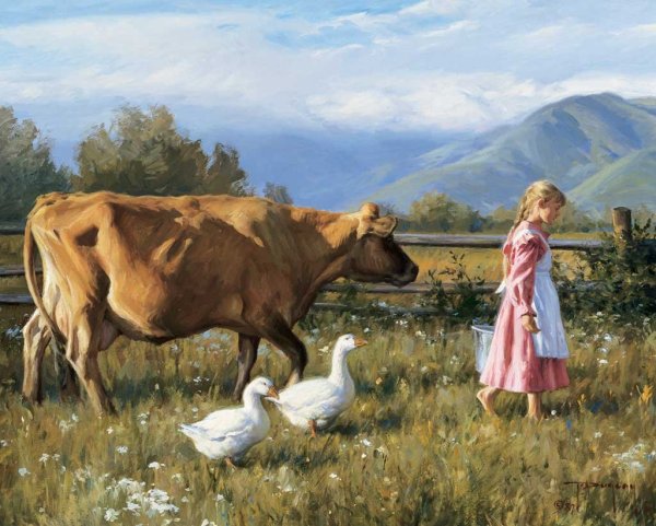 Роберт Дункан деревенская жизнь коровы