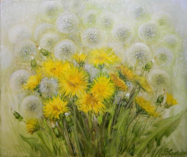 Одуванчиковое поле Моне