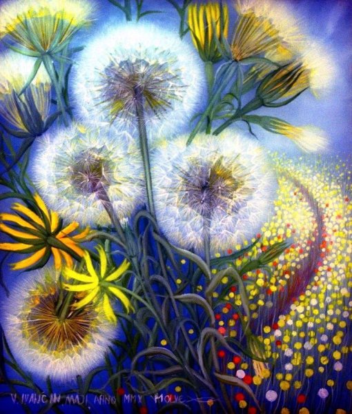 Художница Екатерина Нешкова одуванчики