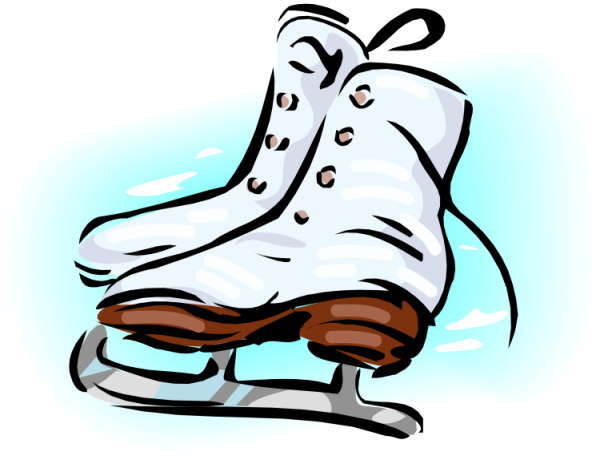 Коньки на белом фоне для детей