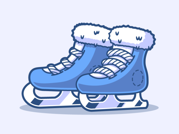 Коньки вектор спереди