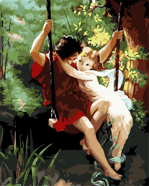 Пьер Огюст влюбленные на качелях