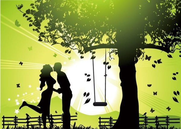 Влюбленные под деревом