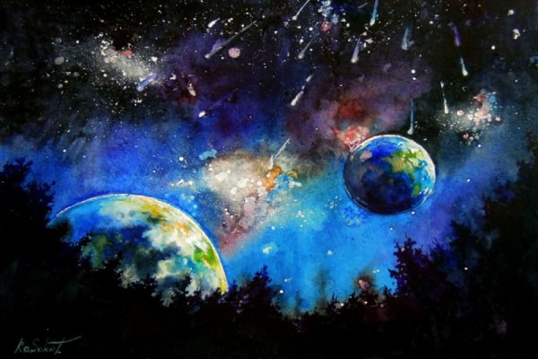 Космос живопись маслом