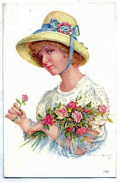 Девушка в розовой шляпе