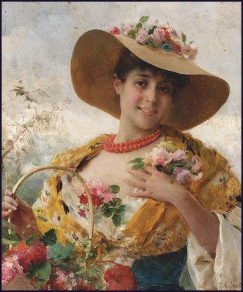 ДАМАДАМА В шляпе с цветами