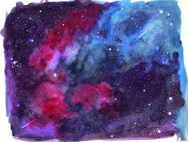 Космос акварелью