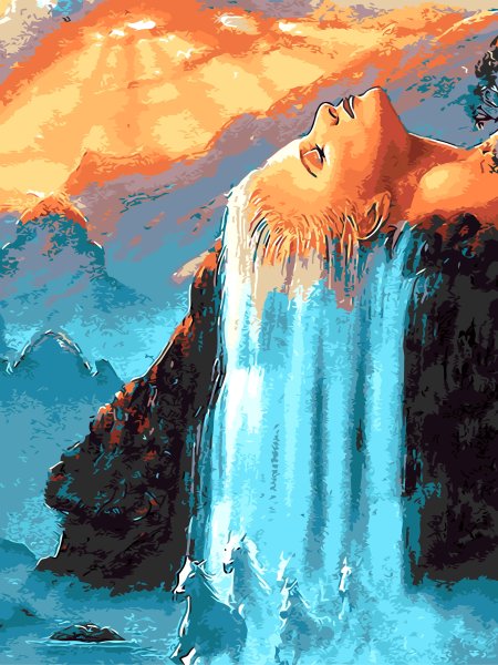 Картина водопад из женщин