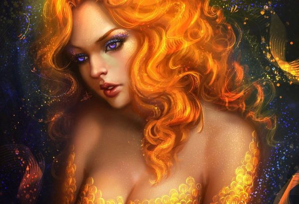 Девушка с золотыми волосами