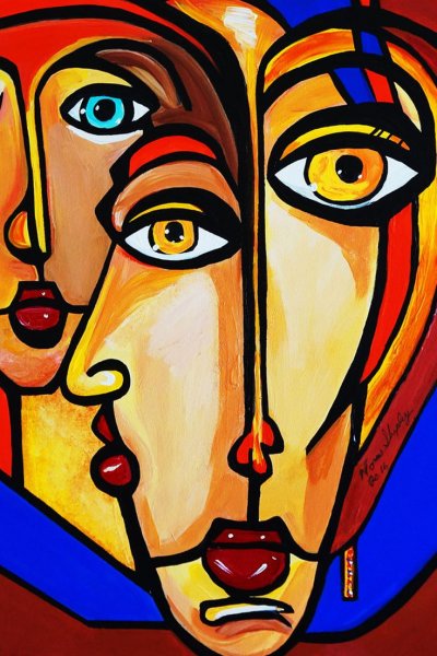 Картина Пикассо 2 лица
