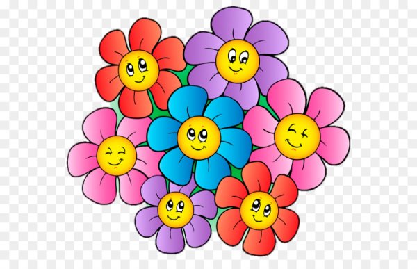 Цветочки цветные