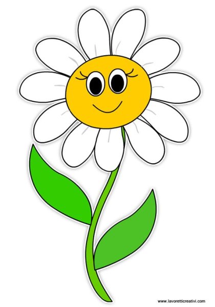 Ромашки мультяшные