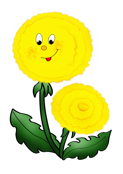 Одуванчики мультяшные