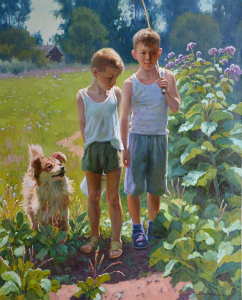 Художник Евгений Балакшин картины деревня