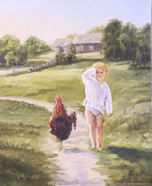 Картины детство в деревне