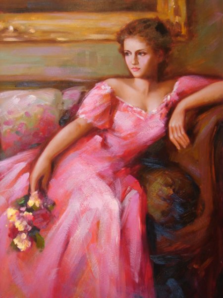 Дама в розовом