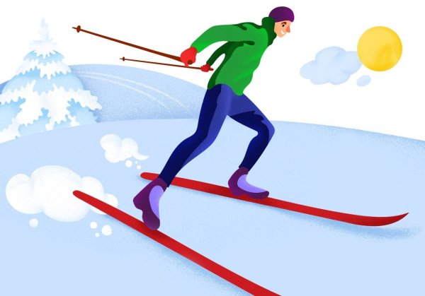 Лыжник картинка
