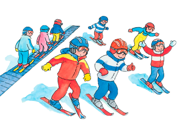 Лыжники дети