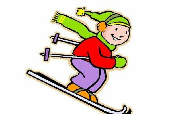 Лыжник рисунок
