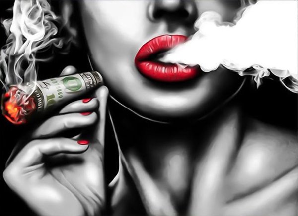 Губы с сигаретой