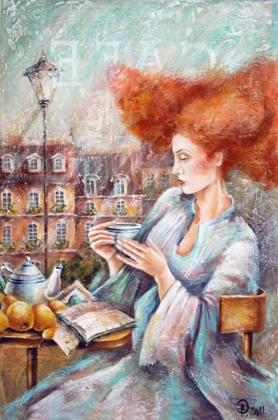 Дождь за окном живопись