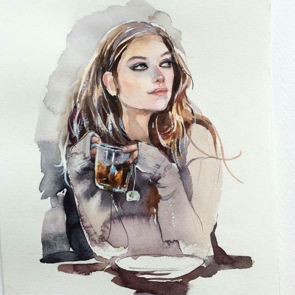 Художник Олеся Сержантова кофе