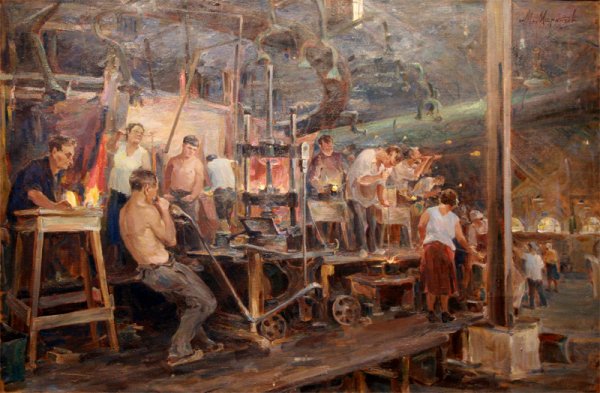 Адольф фон Менцель Железопрокатный завод 1875