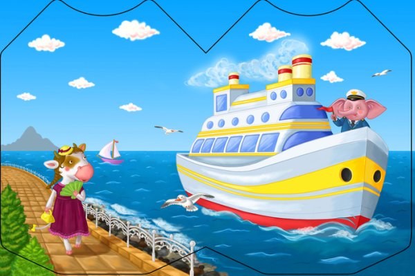 Судно на прозрачном фоне