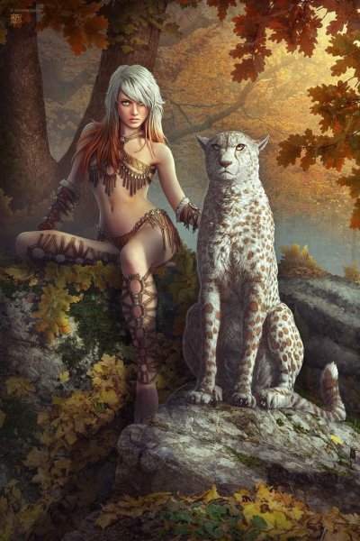 Клеопатра с леопардом
