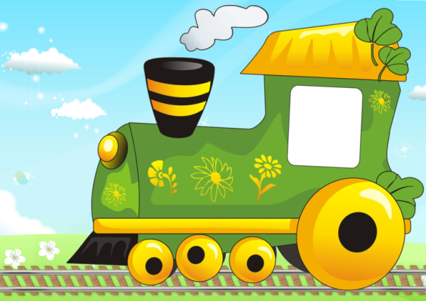 Детский паровозик с вагончиками