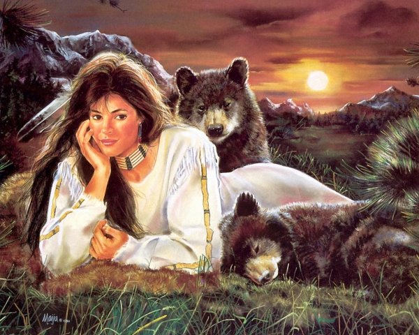 Художница maija индейцы