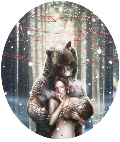 Девушка и медведь