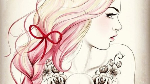 Рисунки девушекарандашом