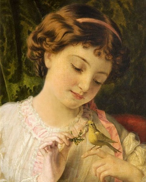 Грез Жан Батист «девушка с канарейкой»