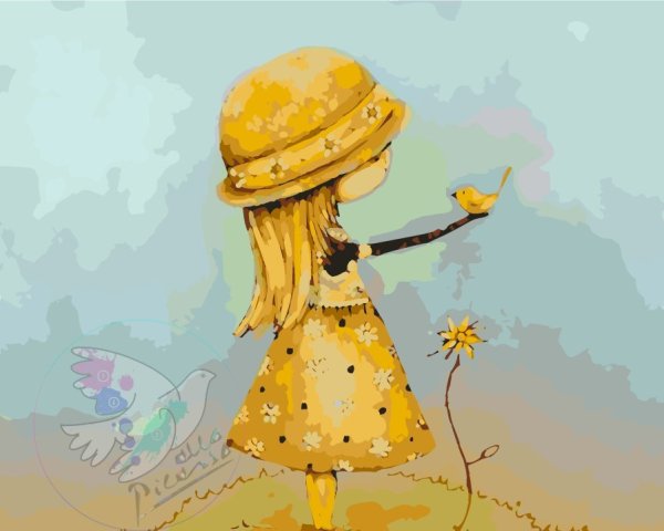 Девочка с канарейкой картина