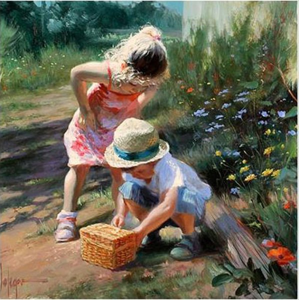 Беззаботное детство в картинах Владимира Волегова