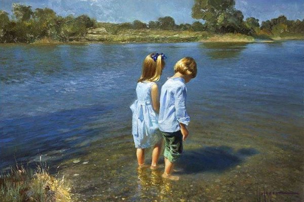 Владимир Волегов дети и море живопись