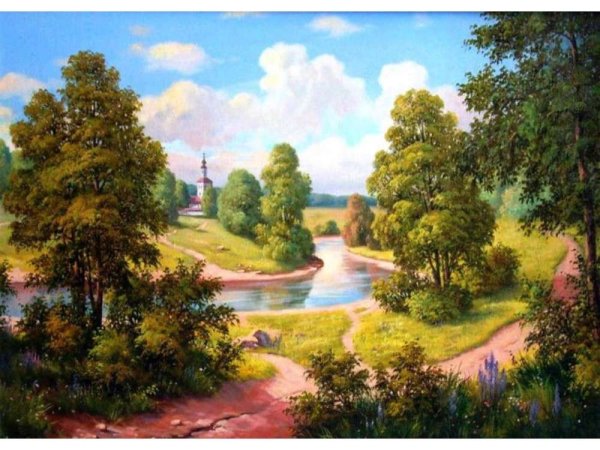 Пейзажи Игоря Прищепы Лесная река