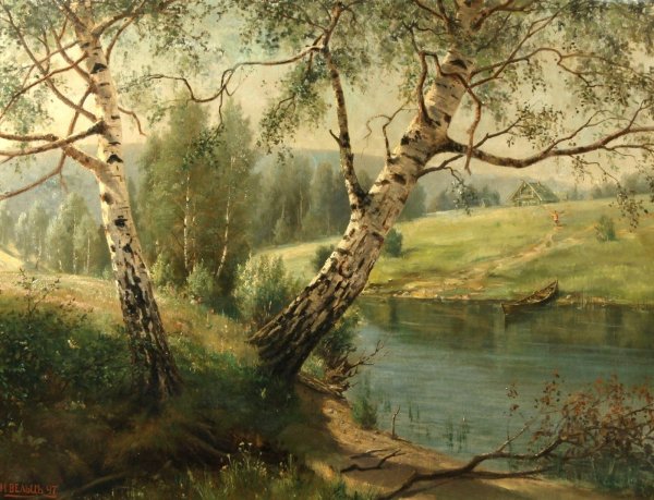 Художник Сергей Курицын Деревенские просторы