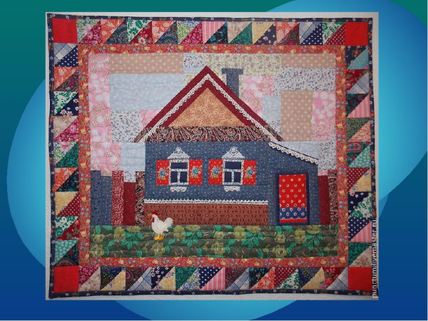 Лоскутная деревенька квилт