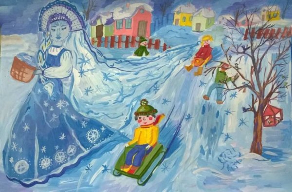 Рисунок на тему Зимушка зима