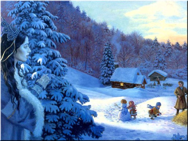 Зимние забавы рисунок